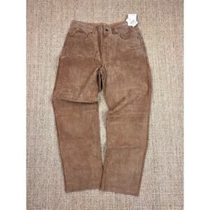 🤎 Coldwater Creek Genuine Suede 5-Pocket Pants | Size P10 | Taupe